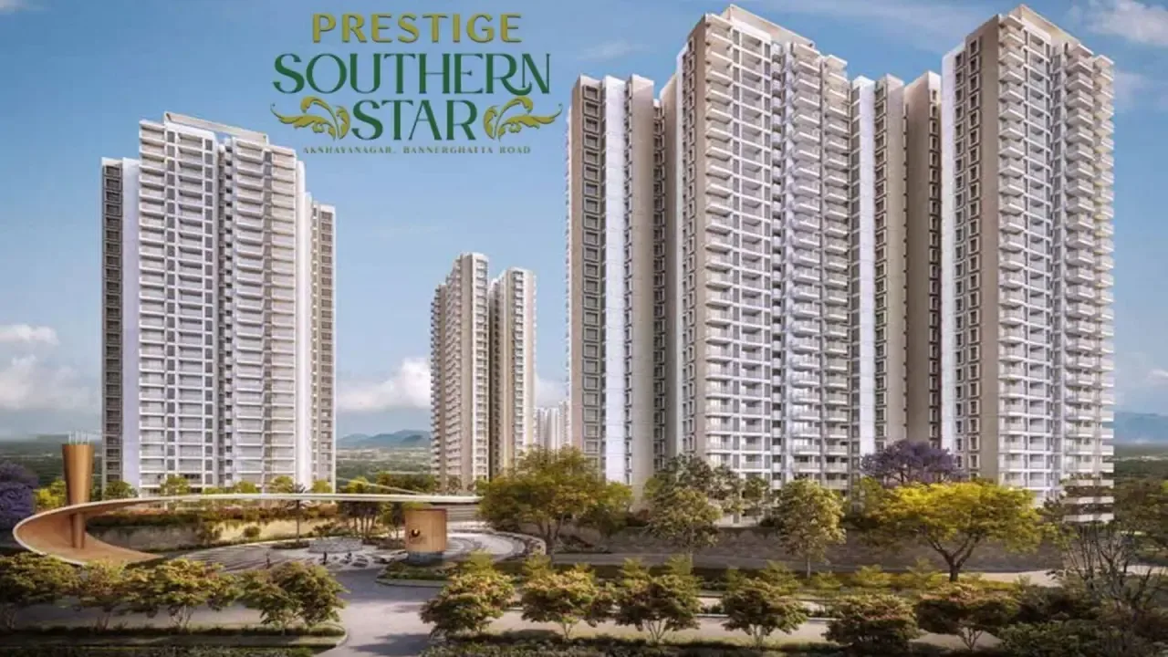 Apartment towers at a Prestige Group community on Begur Road (artist's impression)